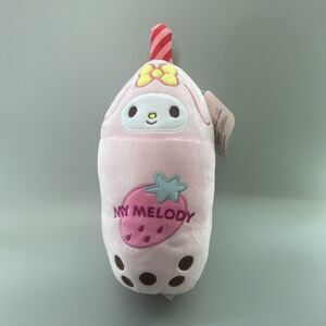 Hello Kitty and Friends Pink Strawberry Boba Tea Plush. My Melody Sanrio 12”
